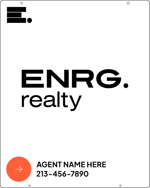 Agent Name Hanging Sign Panel, 30h x 24w, 3MM Aluminum Composite