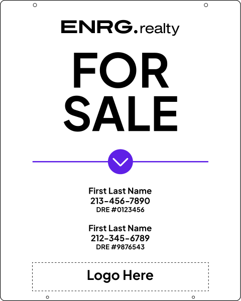 Agent For Sale Hanging Sign Panel, 30h x 24w, 3MM Aluminum Composite