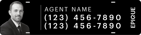 Agent Name w Photo & 2 Phone Numbers Sign Rider, 6h x 24w, Steel