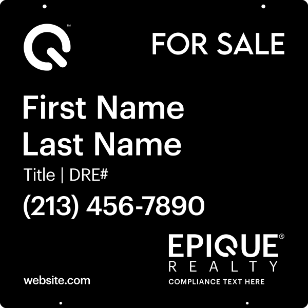 Agent Hanging Sign Panel, 24h x 24w, Steel