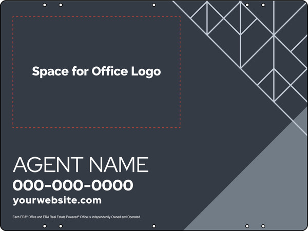 Agent Sign Panel, 18h x 24w, Steel