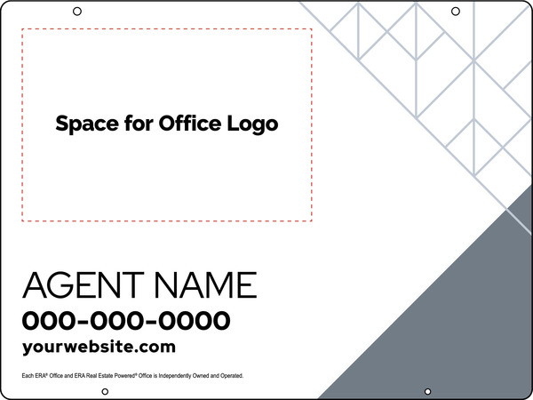 Hanging Agent Sign Panel, 18h x 24w, Steel
