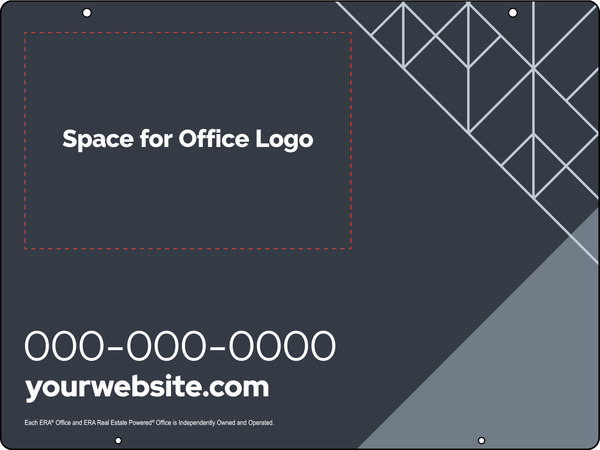 Hanging Office Sign Panel, 18h x 24w, Steel