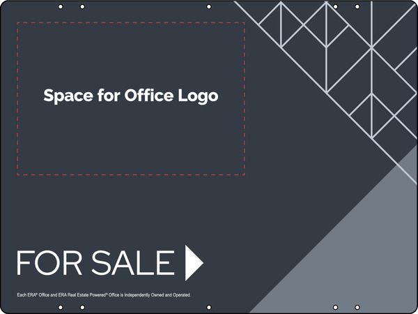 Directional For Sale Sign Panel, 18h x 24w, Steel