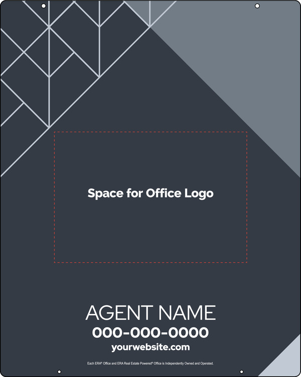 Hanging Agent Sign Panel, 30h x 24w, Steel