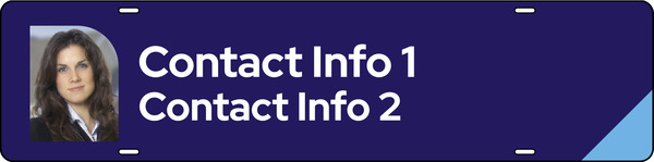 Agent Contact Info  w Photo Sign Rider, 6h x 24w, Steel