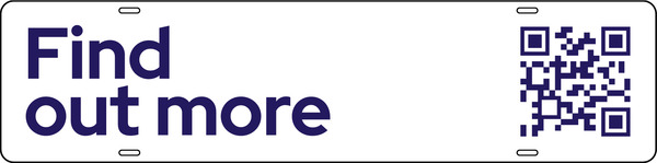 Find Out More QR Code Sign Rider, 6h x 24w, Steel