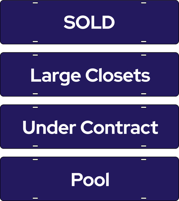 Message Sign Rider, 6h x 24w, Steel