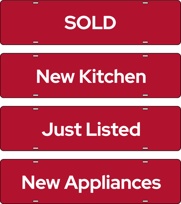 Message Sign Rider, 6h x 24w, Steel