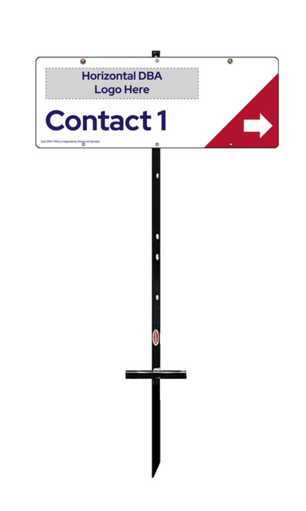 T-Stake and Directional Sign Panel Unit, 9h x 24w, Steel