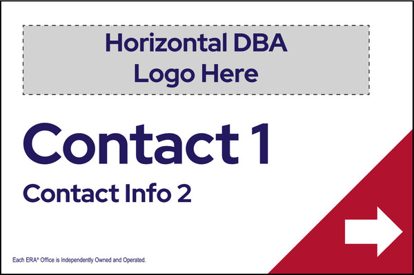 Directional Sign Panel, 12h x 18w, 4mm Corrugated Plastic