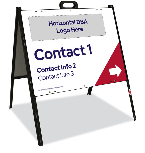 Directional A-Frame and Sign Panel Unit, 18h x 24w, Steel