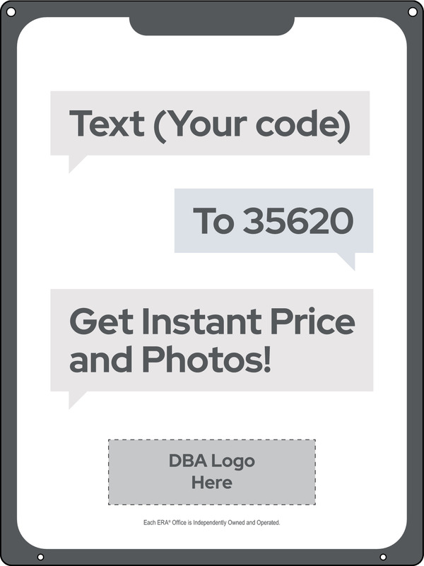 Hanging Text Your Code Sign Panel, 24h x 18w, Steel