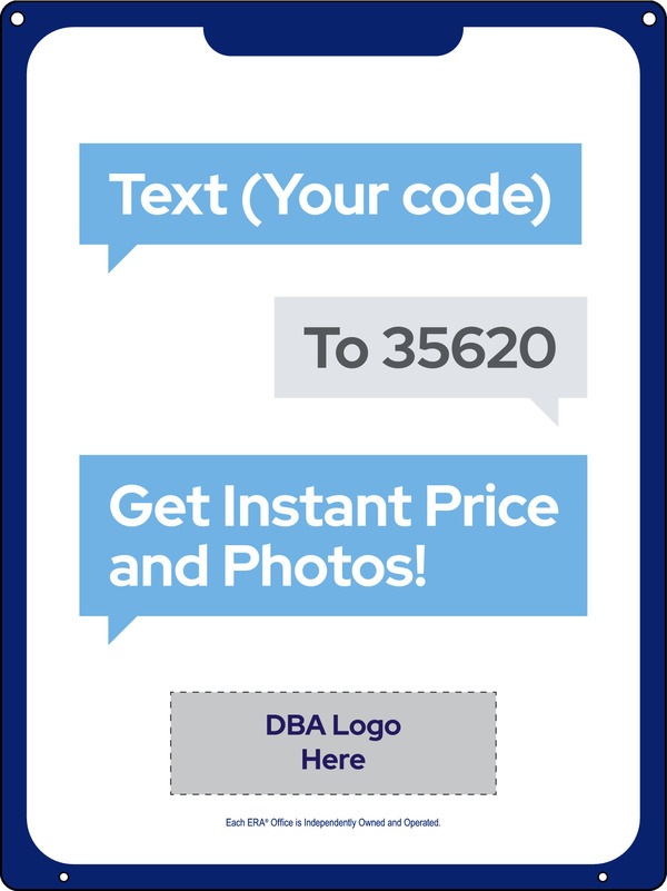 Hanging Text Your Code Sign Panel, 24h x 18w, Steel