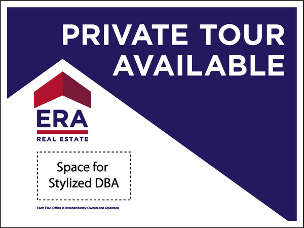 Private Tour Available w Logo Sign Panel, 18h x 24w, Steel