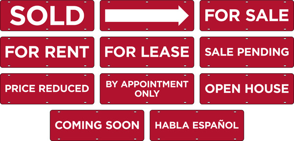 message sign rider, 24 GA steel 6h x 18w