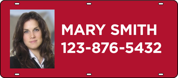 photo sign rider, 24 GA steel 8h x 18w