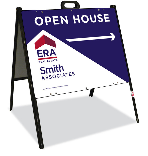 open house A-frame sign and panel unit, 24 GA steel 18h x 24w