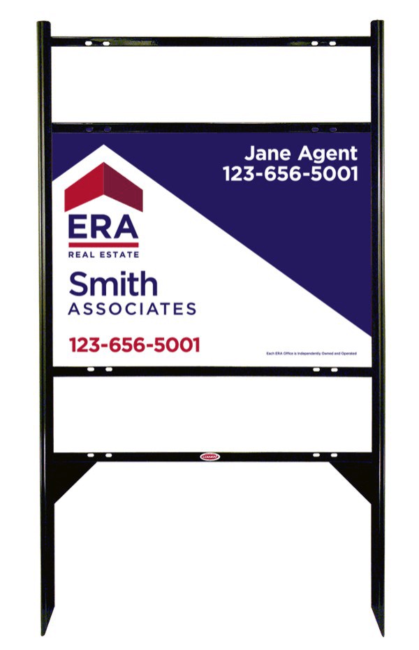 angle iron frame for 2 rider inserts and sign panel unit, 24 GA steel 18h x 24w