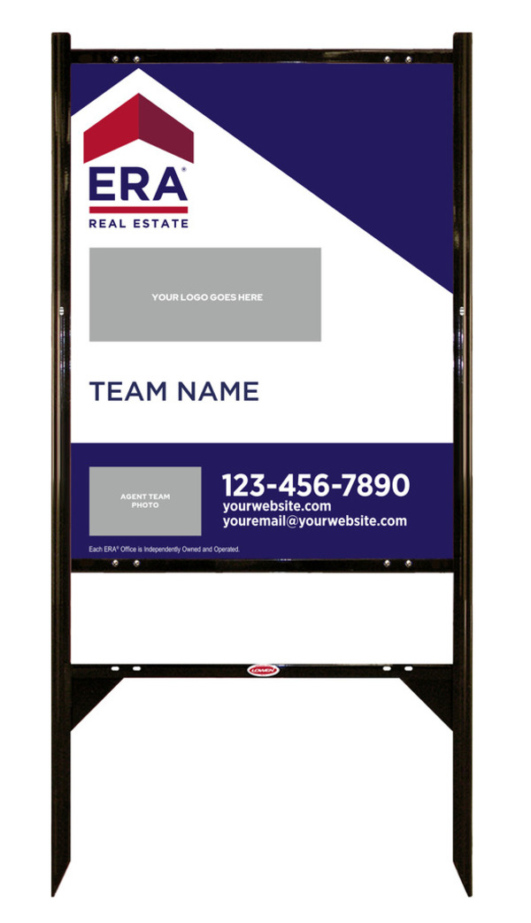 Team Logo - Photo Angle Iron Frame and Sign Panel Unit, 30h x 24w, Steel