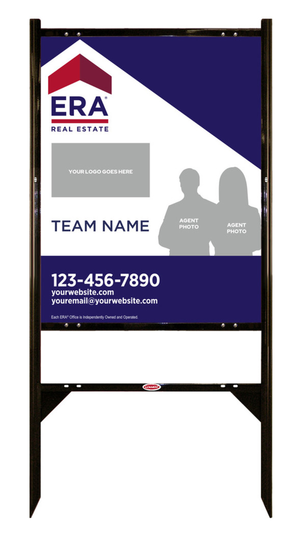 Team Logo - Photo Angle Iron Frame and Sign Panel Unit, 30h x 24w, Steel