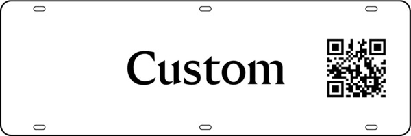 Custom Copy w QR Code Sign Rider, 6h x 18w, Steel