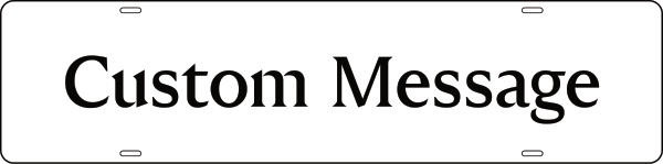 Custom Text SignRider, 6h x 24w, Steel