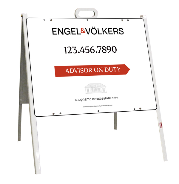 Directional A-frame and Advisor on Duty Sign Unit, 18h x 24w, Steel