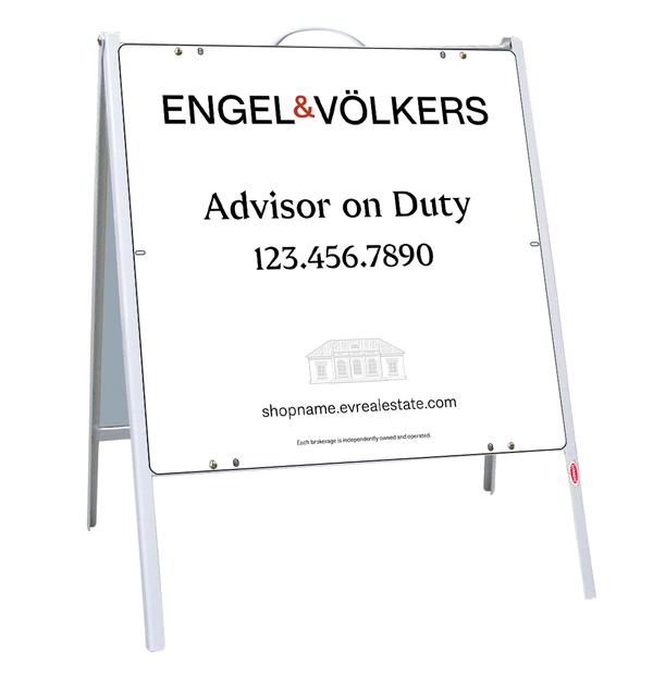 Directional A-Frame and Advisor on Duty Sign Unit, 24h x 24w, .050 Poly