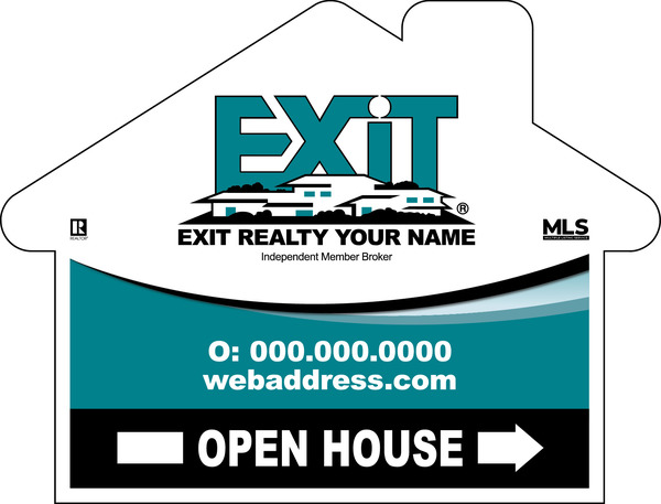 Corrugated Plastic House Shape Panel, 18h x 24w