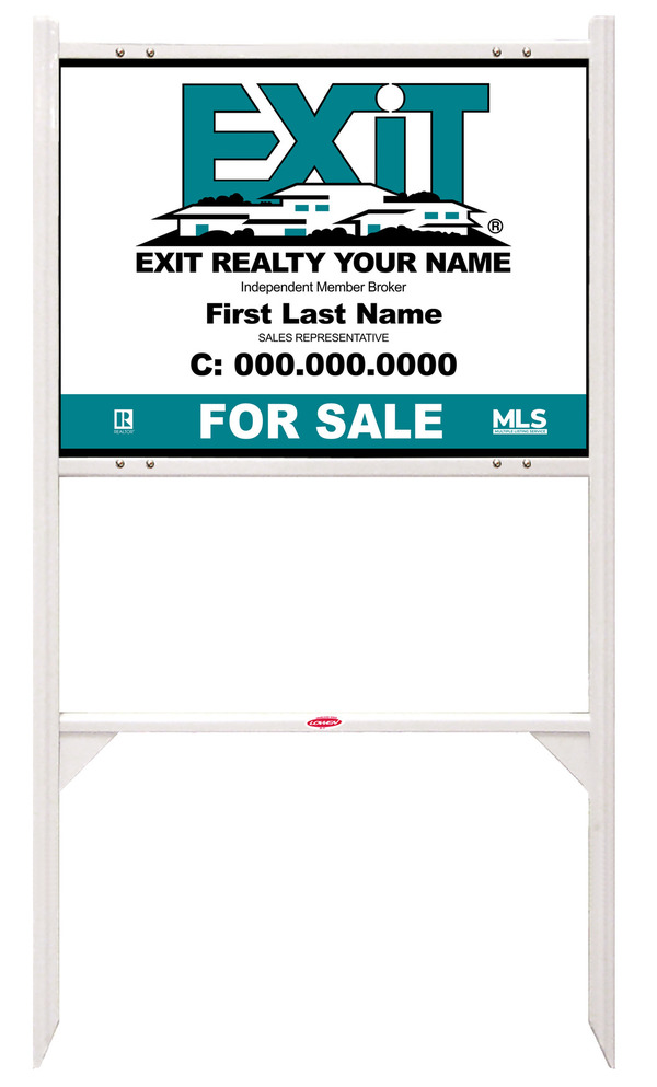 White Angle Iron Sign Unit, 18h x 24w