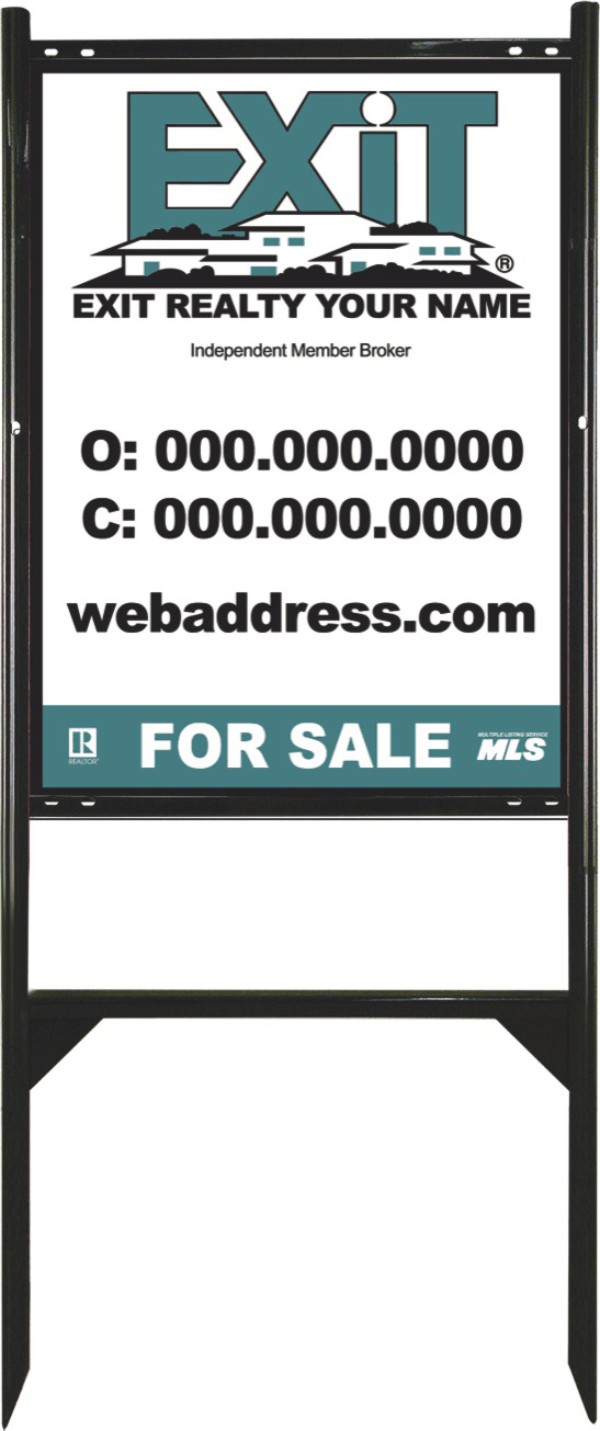 Black Angle Iron Sign Unit, 24h x 18w