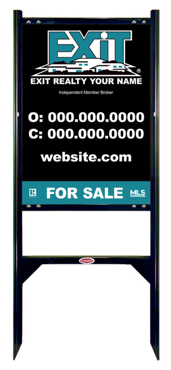 Black Angle Iron Sign Unit, 24h x 18w