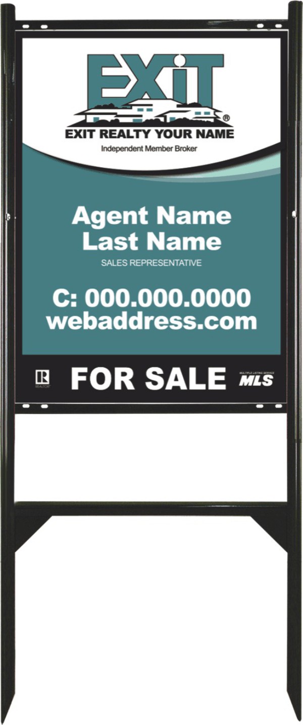 Black Angle Iron Sign Unit, 24h x 18w