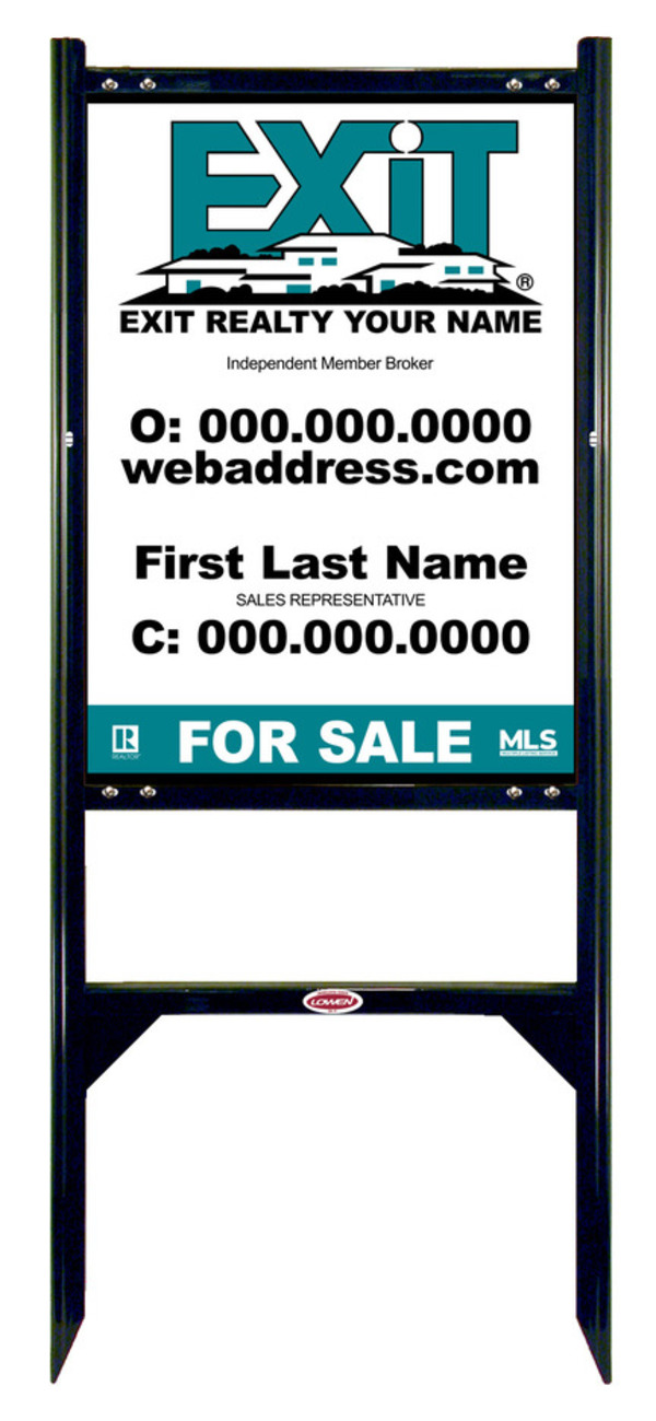 Black Angle Iron Sign Unit, 24h x 18w