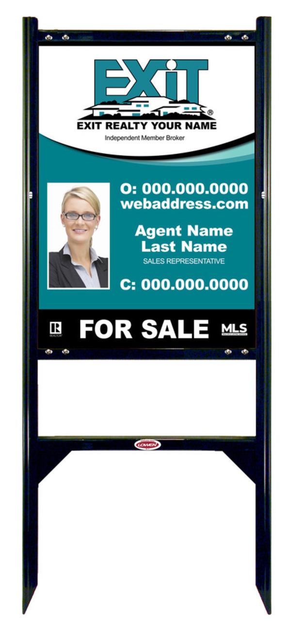 Black Angle Iron Sign Unit, 24h x 18w