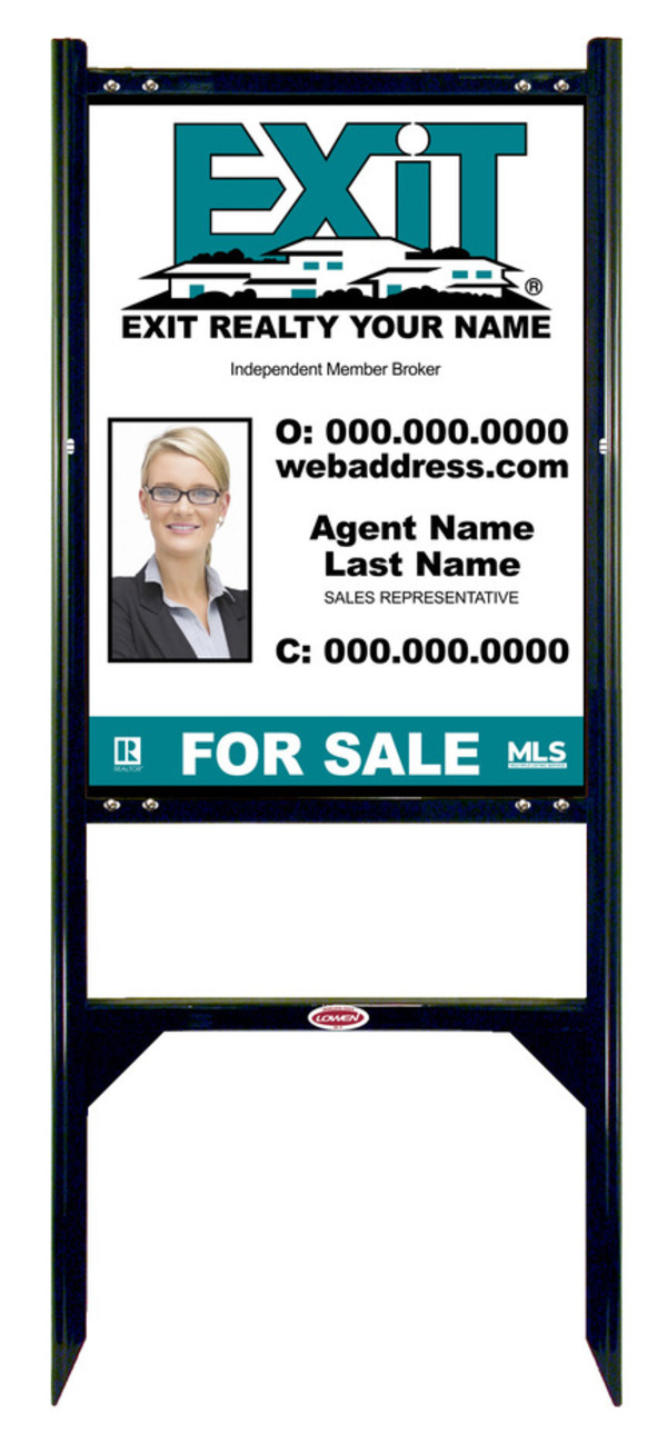 Black Angle Iron Sign Unit, 24h x 18w