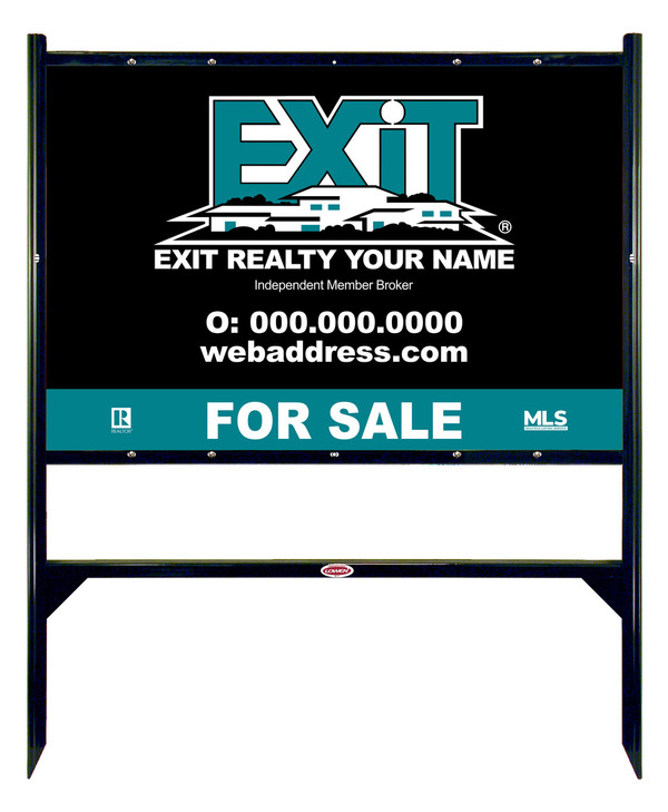 Black Angle Iron Sign Unit, 24h x 36w