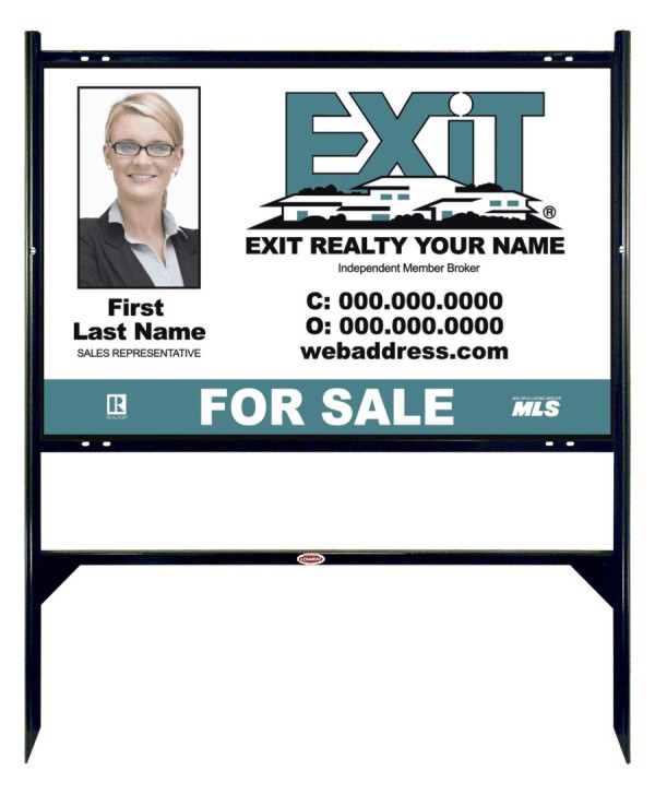 Black Angle Iron Sign Unit, 24h x 36w