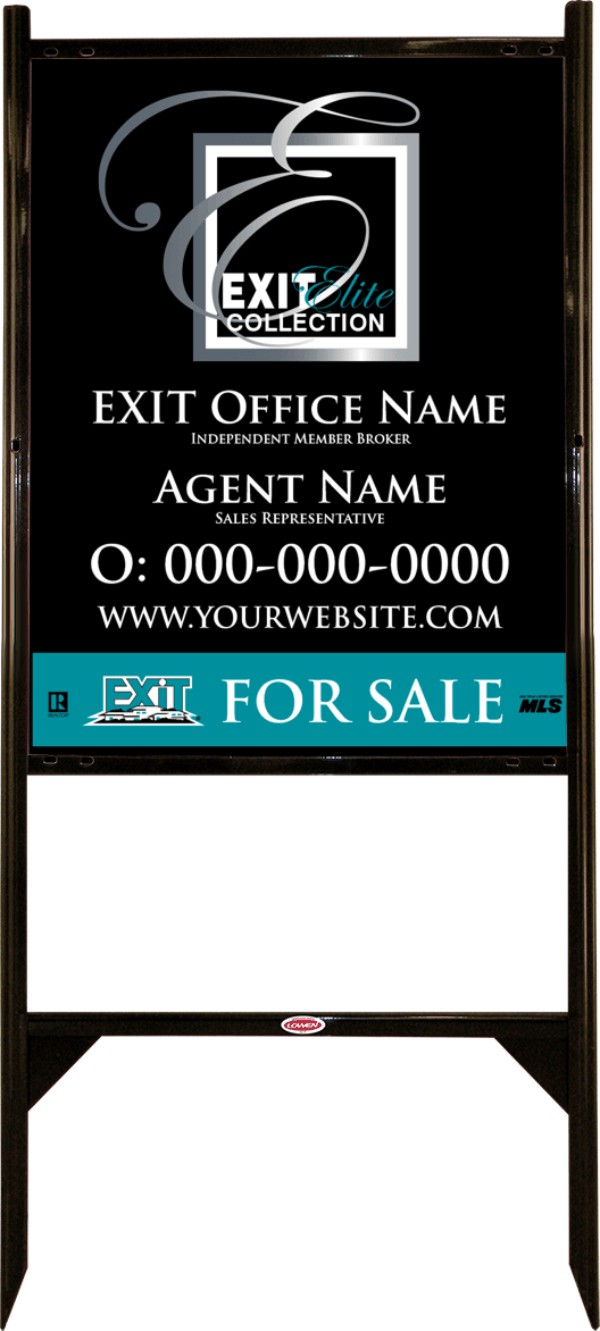 Black Angle Iron Sign Unit, 30h x 24w