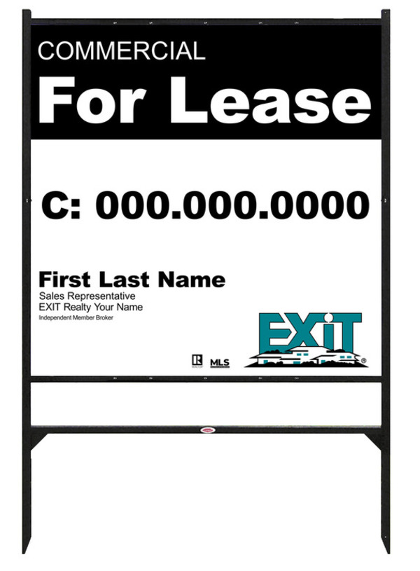 Black Angle Iron Sign Unit, 48h x 48w