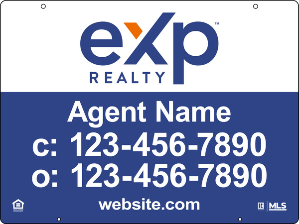 Hanging Agent Sign Panel, 24 ga. Steel, 18h x 24w