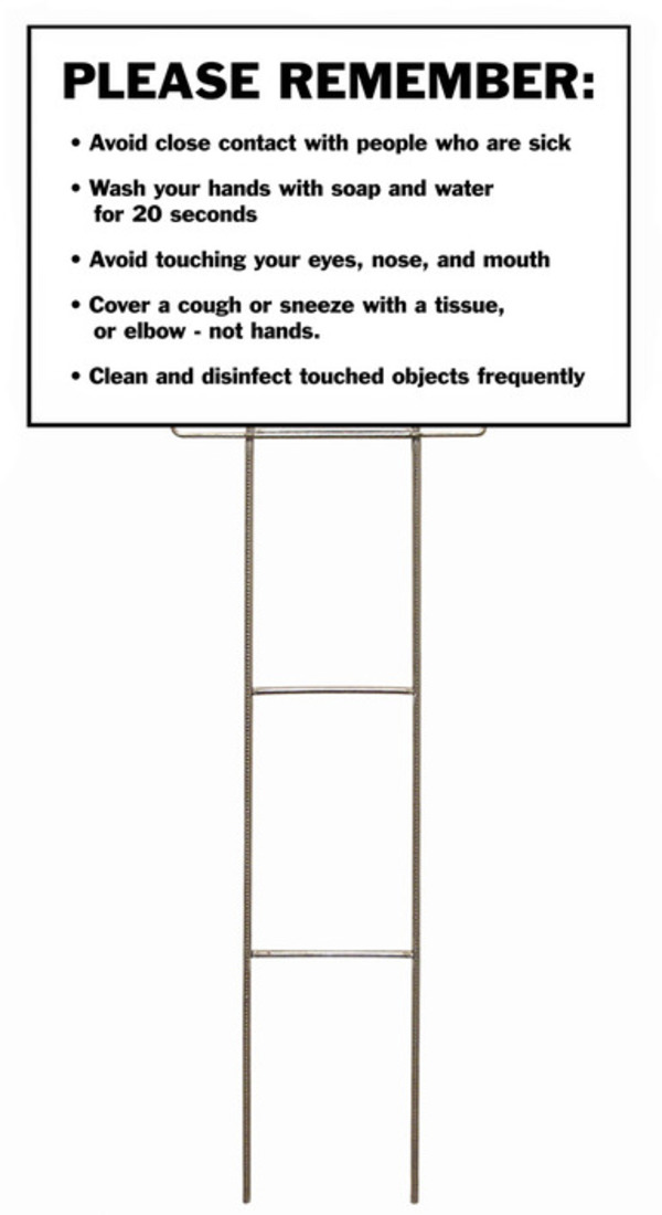 Wire Stake H-Frame and Sign Panel Unit, 12h x 18w, 4mm Corrugated Plastic