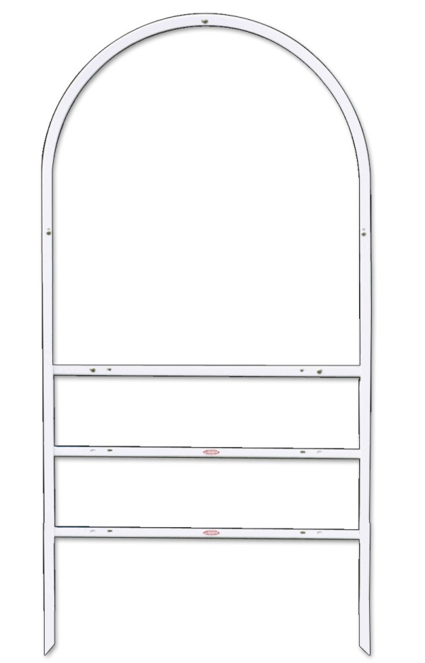 Real Estate Arc Sign Frame with Two Rider Inserts,  27h x 24-wWhite