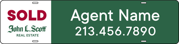 Sold Agent Name Sign Rider, 6h x 24w, 3MM Aluminum Composite