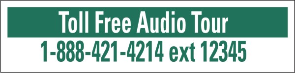 Audio tour Sign Rider, .090 Polyethylene 6h x 24w