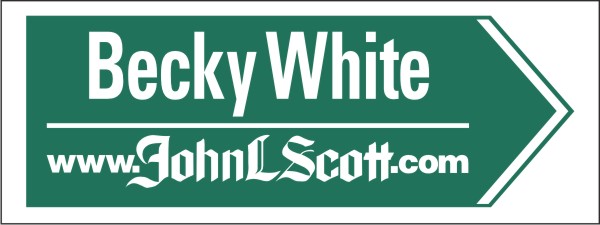 Directional Agent Sign panel, 4mm corrugated plastic  9h x 24w