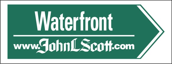 Directional Waterfront Sign Panel, 4mm corrugated plastic 9h x 24w