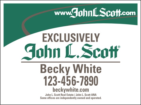 Hanging Agent Sign Panel, .150 Polyethylene 18h x 24w