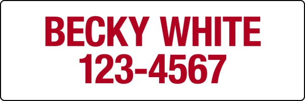 Agent name sign rider, 24 GA steel 6h x 18w